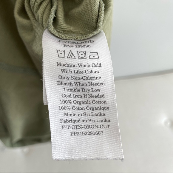 EVERLANE 100% Organic Cotton Cutaway Tank olive green (the essential tank) XS - Picture 7 of 7